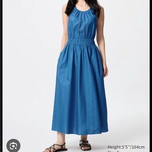 Uniqlo halter cotton maxi dress